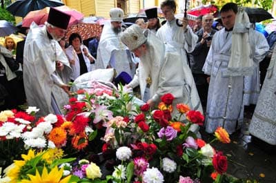 Панихида на могиле о. Александра