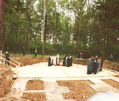 Закладка фундамента большого храма